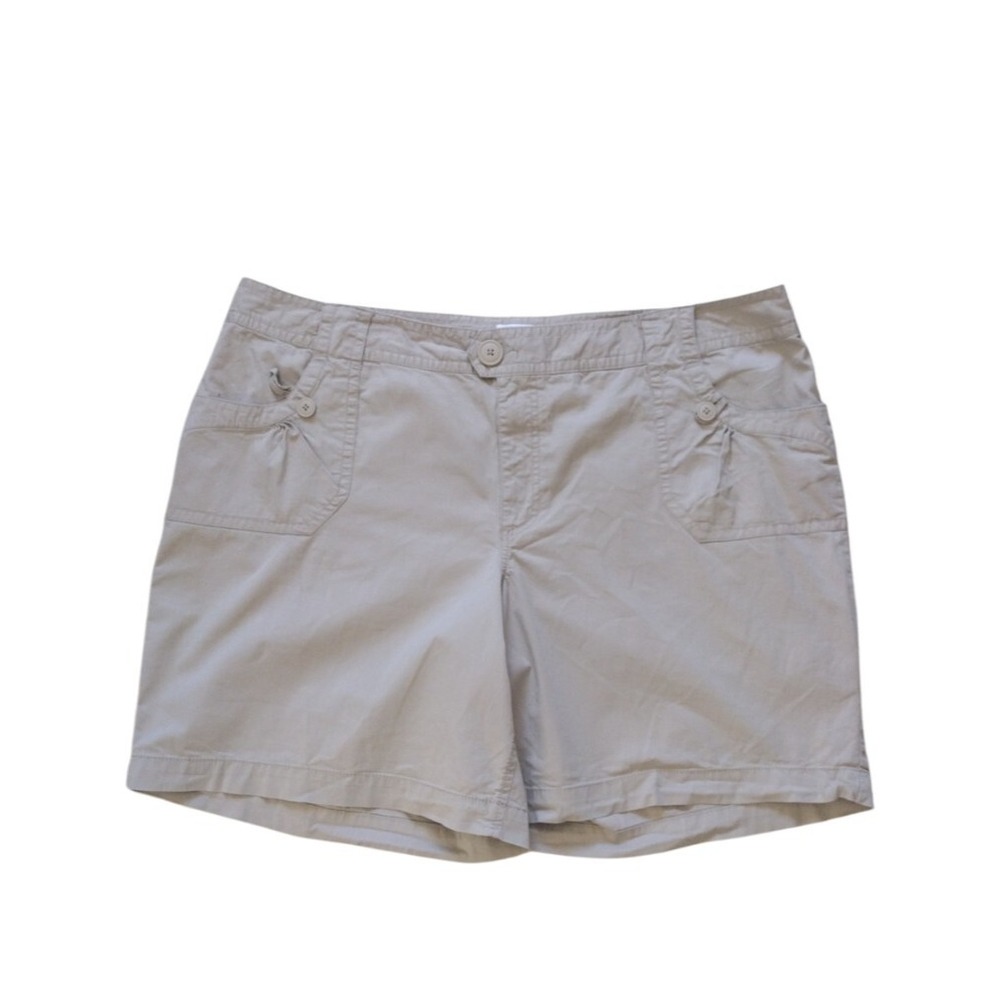 JMS Bermuda Shorts Woman 24W Kakhi Comfort Waist 8.5"‎ Inseam Pockets